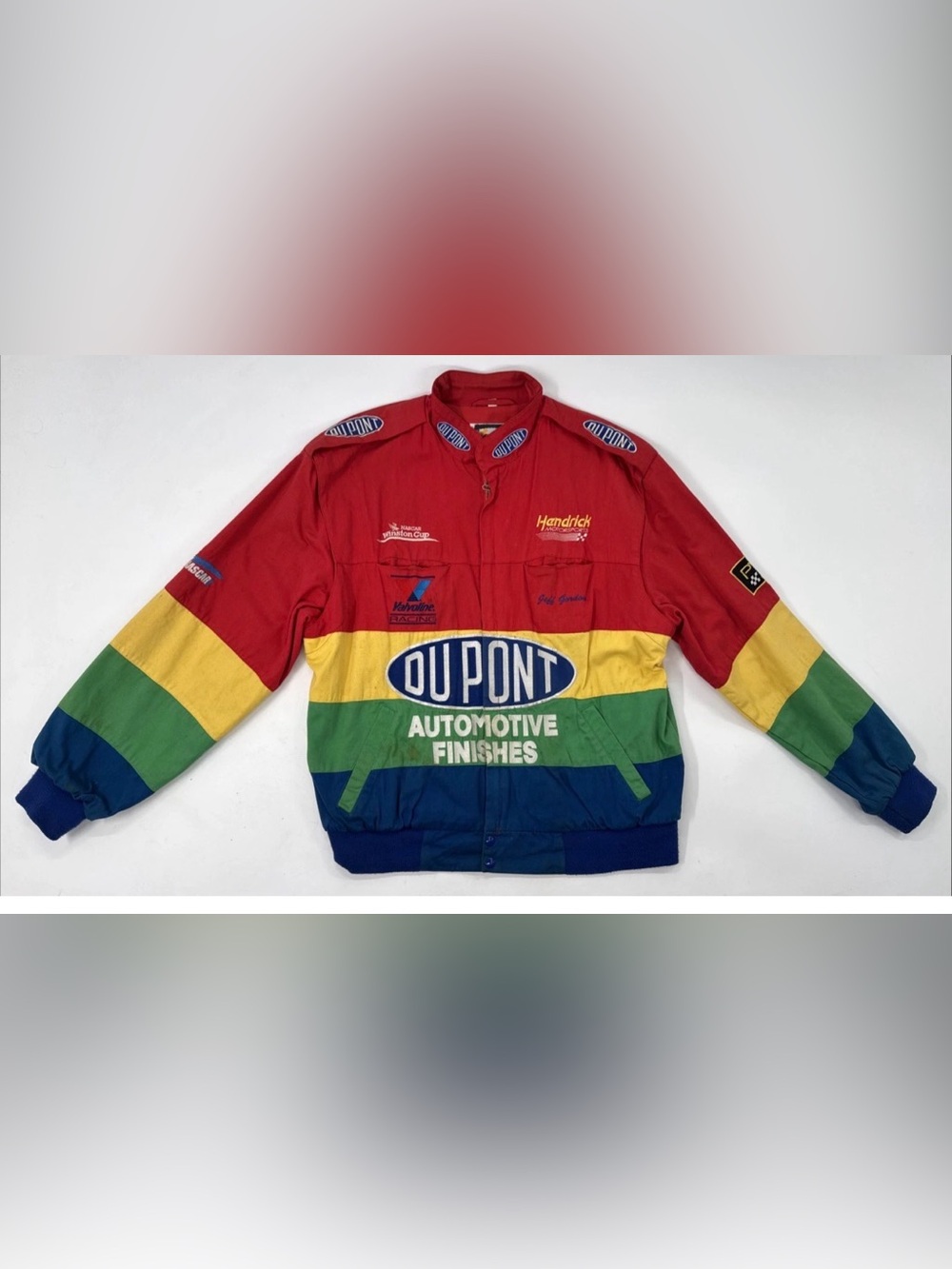 Gordon DuPont NASCAR Racing Jacket Mens Large Hendrick Motorsports Colorful 90s